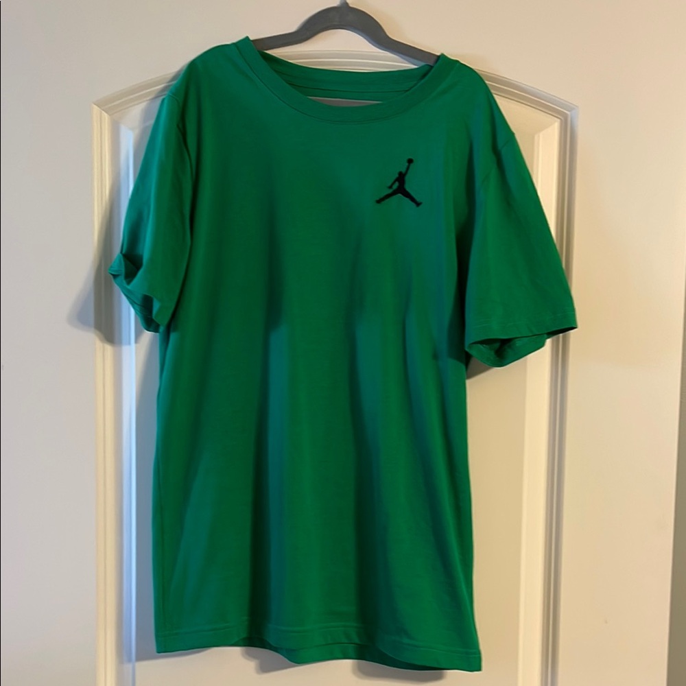 Boy’s Jordan Green T-Shirt with Black Logo